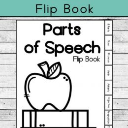 Parts of Speech FREE Flip Book. #freehomeschooldeals #fhdhomeschoolers #partsofspeech #flipbookpartsofspeech #grammarprintable #grammarflipbook