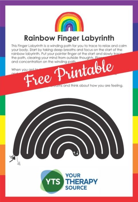 FREE Finger Labyrinth Calming Activity. #freehomeschooldeals #fhdhomeschoolers #fingerlabyrinth #calmingactivity #fingeractivity #calmdownactivity