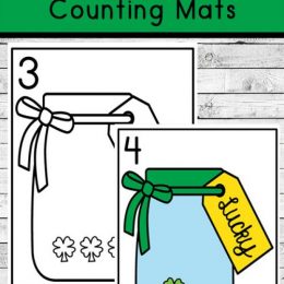 FREE Shamrock Counting Mats. #shamrockprintables #countingmats #shamrockcountingmats #countingpractice #fhdhomeschoolers #freehomeschooldeals