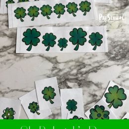 FREE Clover Pattern Strips. #fhdhomeschoolers #freehomeschooldeals #cloverpatternstrips #patternstrips #patternpractice #patternprintables #cloverprintables