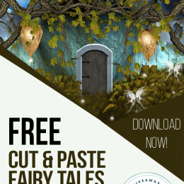 FREE Fairy Tales Cut & Paste Activity. #freehomeschooldeals #fhdhomeschoolers #cutandpasteactivity #cutandpaste #fairytaleprintables #fairytaleactivity