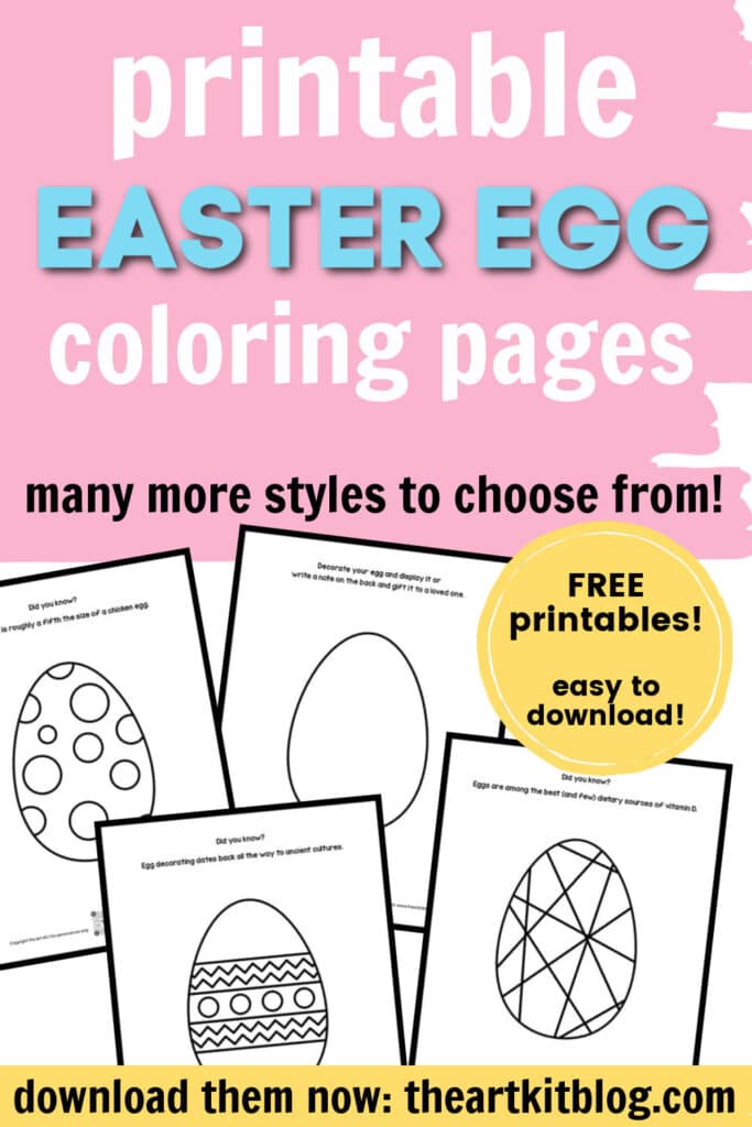 Free Easter Egg Coloring Pages. #freehomeschooldeals #fhdhomeschoolers #eastereggprintables #coloringpages #eastercoloringpages