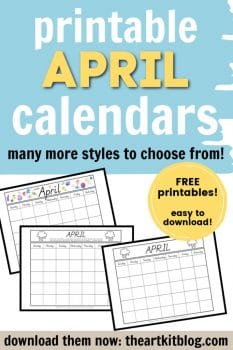 April FREE Calendar Printables | Free Homeschool Deals