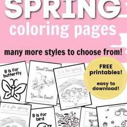 Spring FREE Coloring Pages. #freehomeschooldeals #fhdhomeschoolers #springcoloringpages #coloringpagesforspring #adorablespringpages