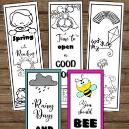 FREE Printable Spring Bookmarks. #freehomeschooldeals #fhdhomescoolers #springbookmarks #bookmarksforspring #bookmarkprintables #springprintable