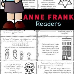 FREE Printable Anne Frank Reader. #freehomeschooldeals #fhdhomeschoolers #AnneFrankreader #annefrankprintable