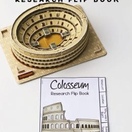 Free Colosseum Flip Book. #freehomeschooldeals #fhdhomeschoolers #colosseumresearchbook #colosseumflipbook #colosseumprintables