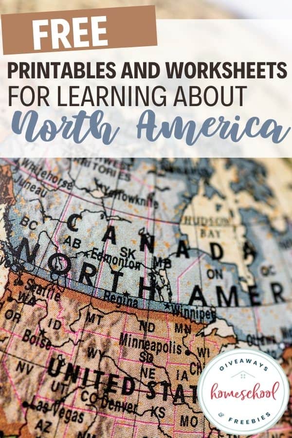 FREE Resources about North America. #freehomeschooldeals #fhdhomeschoolers #NorthAmericaresources #NorthAmericaprintables #NorthAmericaworksheets