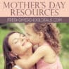 young girl kissing her mother's cheek - overlay "Mother's Day Resources"