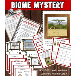 FREE African Savanna Biome Mystery. #freehomeschooldeals #fhdhomeschoolers #africansavanna #biomemystery #africansavannabiome