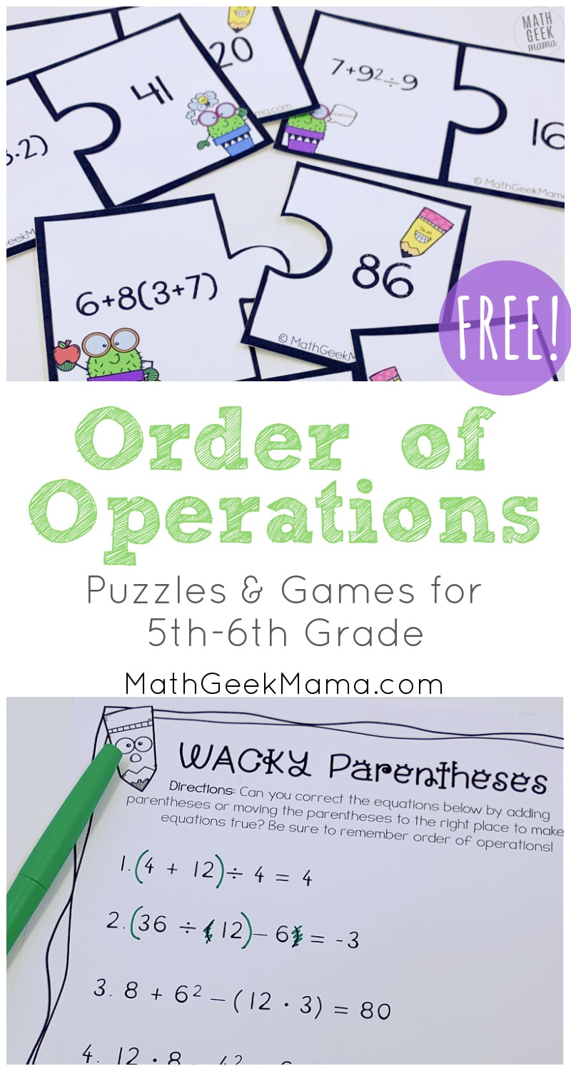 order of operations games free