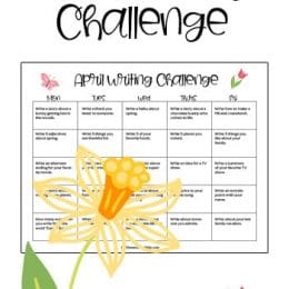 FREE April Writing Prompts. #freehomeschooldeals #fhdhomeschoolers #aprilwritingprompts #writingprompts #aprilprintables