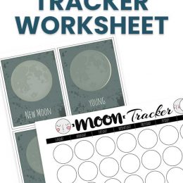 FREE Moon Tracker Worksheet. #freehomeschooldeals #fhdhomeschoolers #moontracking #moontrackerworksheet #moonworksheet #moontrackerprintable