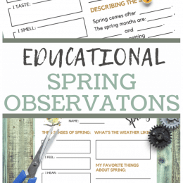 Spring Observations FREE Worksheets. #freehomeschooldeals #fhdhomeschoolers #springobservationsworksheets #springobservationsprintables