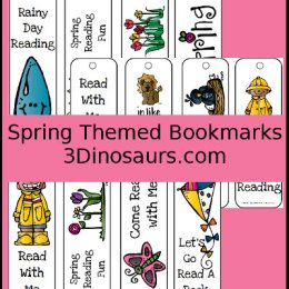 FREE Printable Spring Bookmarks. #freehomeschooldeals #fhdhomeschoolers #springbookmarks #bookmarksforspring #bookmarkprintables #springprintable