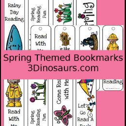 FREE Printable Spring Bookmarks. #freehomeschooldeals #fhdhomeschoolers #springbookmarks #bookmarksforspring #bookmarkprintables #springprintable