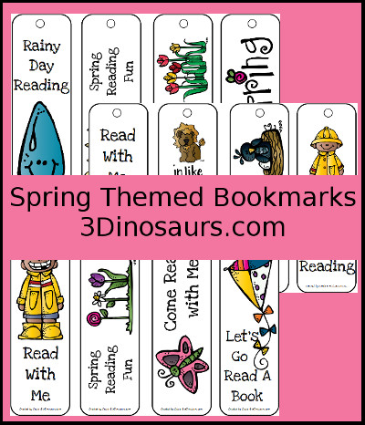 FREE Printable Spring Bookmarks. #freehomeschooldeals #fhdhomeschoolers #springbookmarks #bookmarksforspring #bookmarkprintables #springprintable
