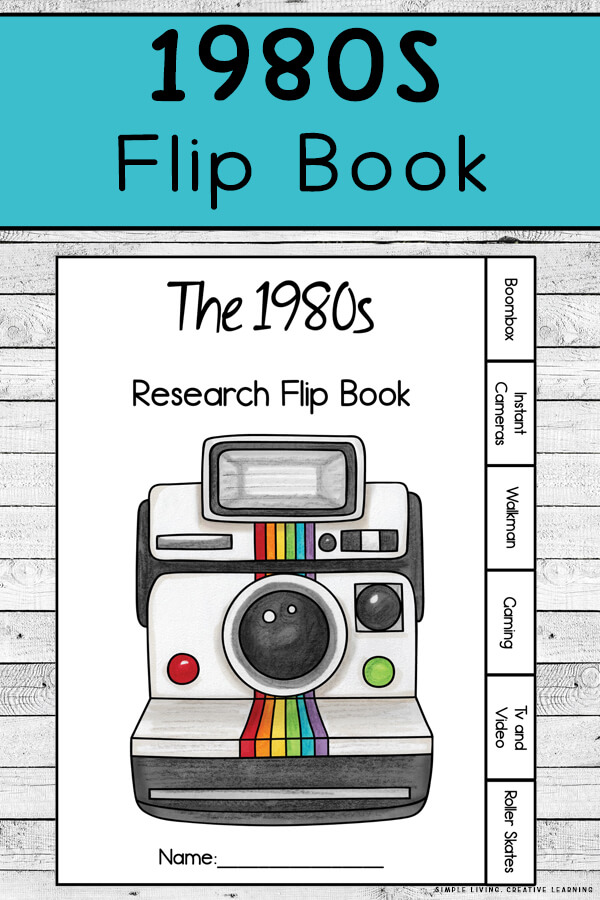 Free Kids 1980s Flipbook. #freehomeschooldeals #fhdhomeschoolers #studyingthe80s #1980sflipbook #80sresearchproject
