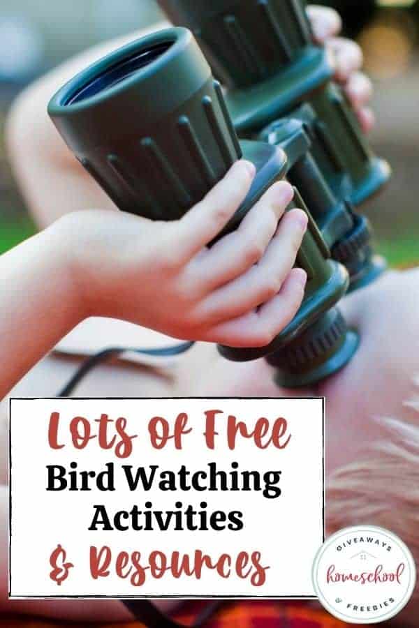  Free Activities for Birdwatching. #freehomeschooldeals #fhdhomeschoolers #birdwatchingprintables #birdwatchingforkids #studyingbirds
