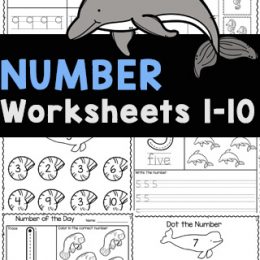 Ocean Themed Number Tracing Worksheets. #freehomeschooldeals #fhdhomeschoolers #preschoolworksheets #numbertracingworksheets #preschoolmath