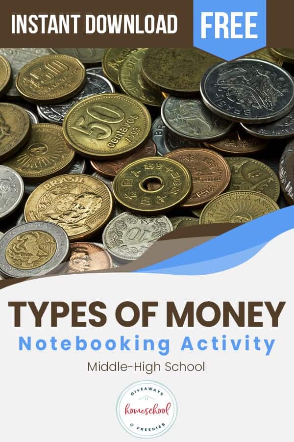 Types of Currency FREE Notebooking. #freehomeschooldeals #fhdhomeschoolers #typesofcurrency #moneyaroundtheworld #worldmoneynotebooking

