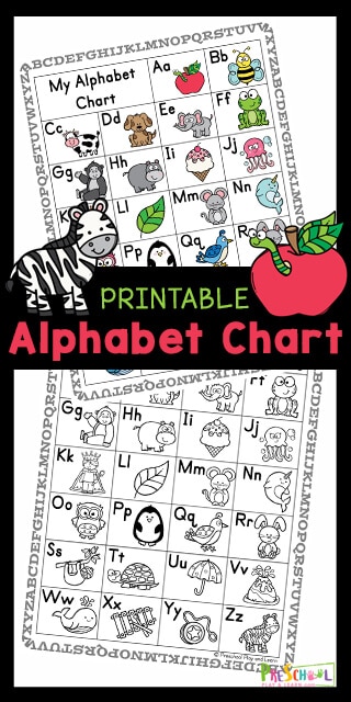 FREE Printable Alphabet Chart. #freehomeschooldeals #fhdhomeschoolers #alphabetcharts #alphabetcardprintables #alphabetprintables