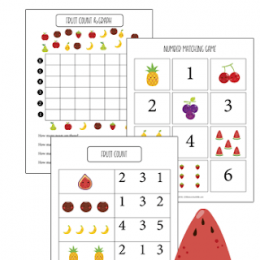 Fruit Themed Free Preschool Math Worksheets. #freehomeschooldeals #fhdhomeschoolers #preschoolmath #preschoolworksheets #preschoolgraphing
