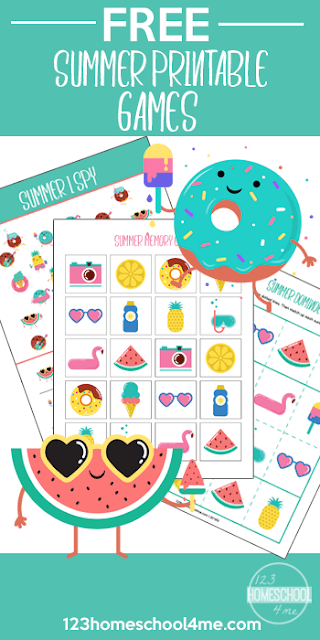 Free Summer Games for Kids. #freehomeschooldeals #fhdhomeschoolers #freeprintablegamesforkids #summergamesforkids #printablesummeractivities