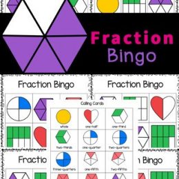 Free Fractions Bingo Activity. #freehomeschooldeals #fhdhomeschoolers #studyingfractions #fractionsgame #freemathgames