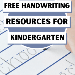 Kindergarten Handwriting Practice Pages. #freehomeschooldeals #fhdhomeschoolers #handwritingpractice #kindergartenhandwritingworksheets #freekindergartenworksheets