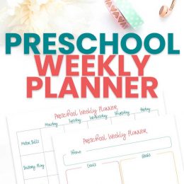 Weekly Planner Pages for Preschool. #freehomeschooldeals #fhdhomeschoolers #preschoolweeklyplanner #printablepreschoolplanner #freeplannerpages