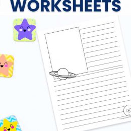 Free Outer Space Writing Pages. #freehomeschooldeals #fhdhomeschoolers #freespacewritingpaper #spacenotebookingpages #spaceunitstudypages