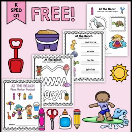 Free Beach Activity Pages. #freehomeschooldeals #fhdhomeschoolers #finemotorpacket #finemotorworksheets #preschoolworksheets