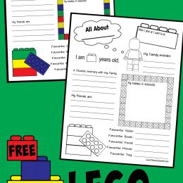 All About Me Lego Activity. #freehomeschooldeals #fhdhomeschoolers #legoactivity #allaboutmeworksheet #learningwithlegos