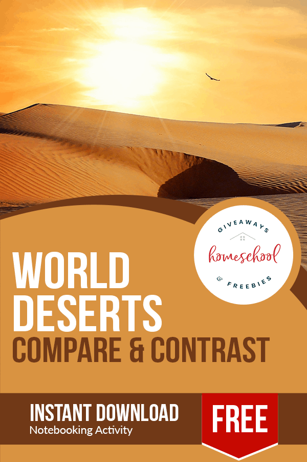 Free Desert Notebooking Pages. #freehomeschooldeals #fhdhomeschoolers #studyingdeserts #desertnotebookingpages #freedesertunitstudy
