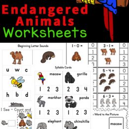 Endangered Animals Preschool Learning Pack. #freehomeschooldeals #fhdhomeschoolers #learningaboutendangeredanimals #endangeredanimalworksheets #endangeredanimalslearningpack