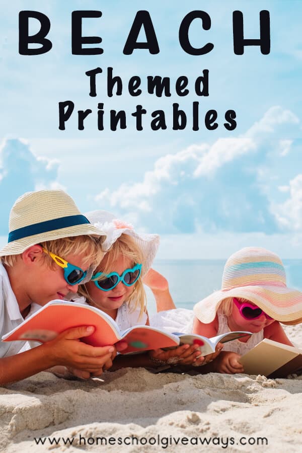 Beach-Themed Worksheets and Activities. #freehomeschooldeals #fhdhomeschoolers #freesummerworksheets #summerlearningactivities #freebeachworksheets