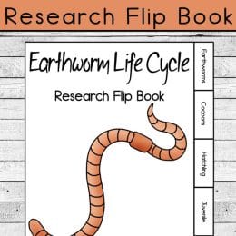 Earthworm Life Cycle Activity. #freehomeschooldeals #fhdhomeschoolers #learningaboutearthworms #earthwormlifecycleactivity #earthwormflipboook