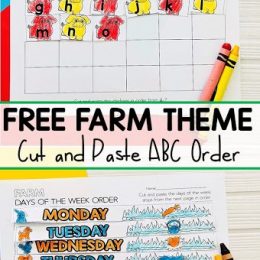 Cut and Paste Sorting Activity. #freehomeschooldeals #fhdhomeschoolers #cutandpasteactivity #abcorderworksheet #daysoftheweekworksheet