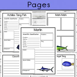 Fish Notebooking and Research Pages. #freehomeschooldeals #fhdhomeschoolers #fishnotebookingpages #learningaboutfish #fishunitstudy