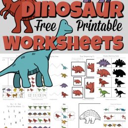 Early Learning Dinosaur Worksheets