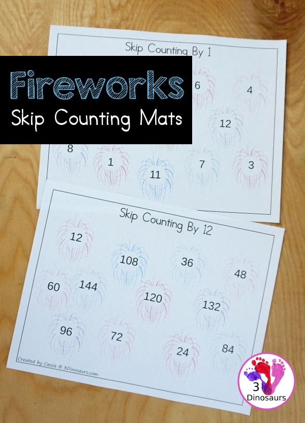 Skip Counting Activity Mats. #freehomeschooldeals #fhdhomeschoolers #learningtoskipcount #skipcountingactivity #skipcountingpractice
