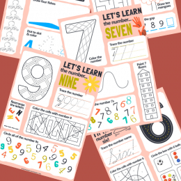 Preschool Numbers Activity Pack. #freehomeschooldeals #fhdhomeschoolers #learningaboutnumbers #numbersworksheets #preschoolnumbersactivity