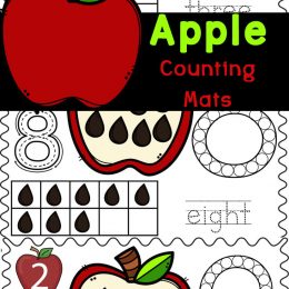 Apple Playdough Counting Activity. #freehomeschooldeals #fhdhomeschoolers #freeplaydoughmats #learningtocount #handsonmathactivity