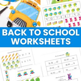 Back To School Math Activities. #freehomeschooldeals #fhdhomeschoolers #freemathworksheets #freemathactivities #kindergartenworksheets