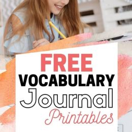 Free Vocabulary Journaling Pages. #freehomeschooldeals #fhdhomeschoolers #learningvocabularywords #freevocabularyjournals #vocabularyworksheets