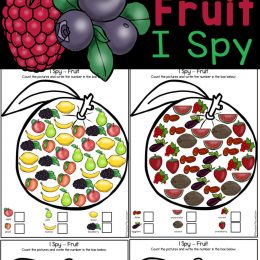Preschool I-Spy Learning Activity. #freehomeschooldeals #fhdhomeschoolers #freeispygames #learningaboutfruit #freeispyworksheets