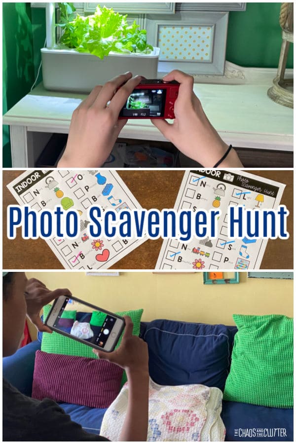 Photo Scavenger Hunt for Kids. #freehomeschooldeals #fhdhomeschoolers #learningtousecameras #photoscavengerhunt #indoorscavengerhunt
