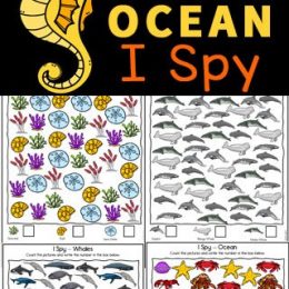 Marine Animal I-Spy Activity. #freehomeschooldeals #fhdhomeschoolers #oceananimalsispy #ispyworksheets #studyingoceananimals