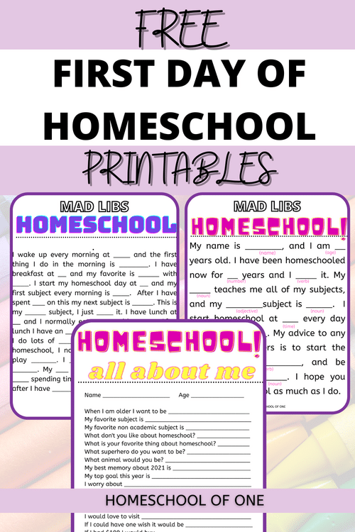 12 First Day of Homeschool Fun Activities with Free Printables. #freehomeschooldeals #fdhhomeschoolers #firstdayofhomeschool #firstdayofschool #firstdayprintables